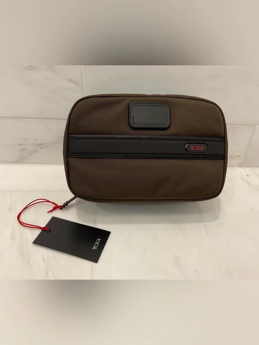 NEW Tumi GEN 4.3 - 8.5” Ballistic Zippered Split Travel Dopp Kit - COFFEE BROWN